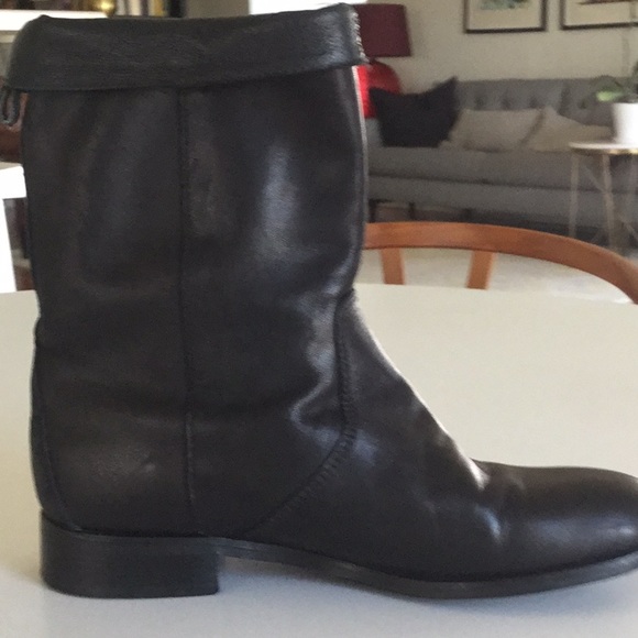 JCrew EUC black leather boots sz 7.5 - Picture 8 of 9